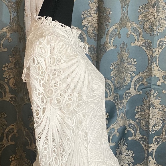 White lace long sleeve dress - Picture 4 of 4